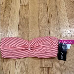 NWT topsecret prepster coral seersucker bandeau